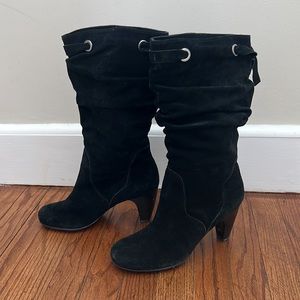 Slouchy black boots